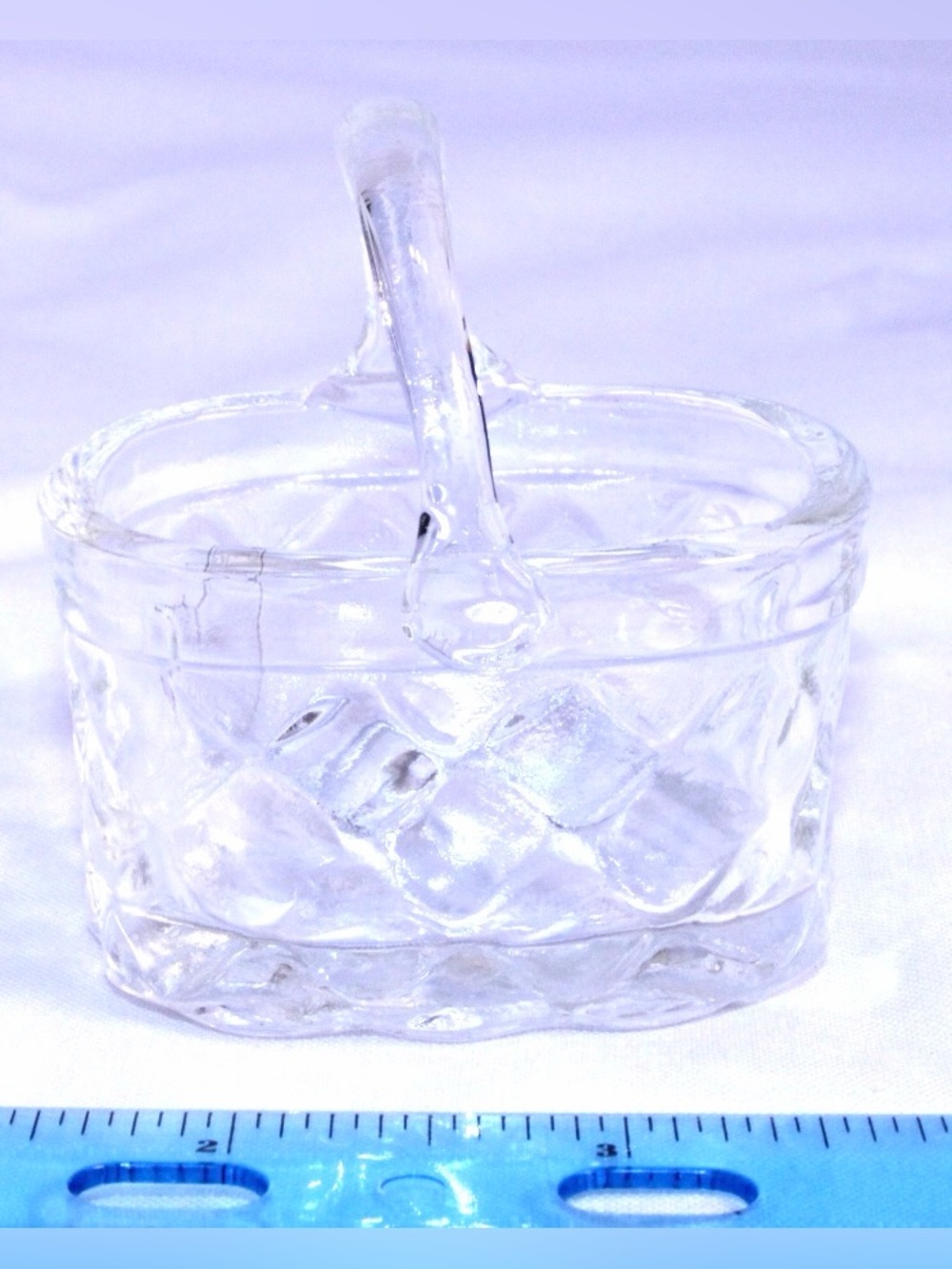 Antique Victorian Wedding Ring Glass Basket